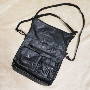 American Eagle Black Bag Faux Leather Deep Purse